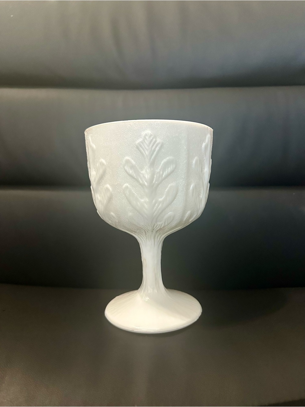 FTD 1975 Milk Glass Goblet